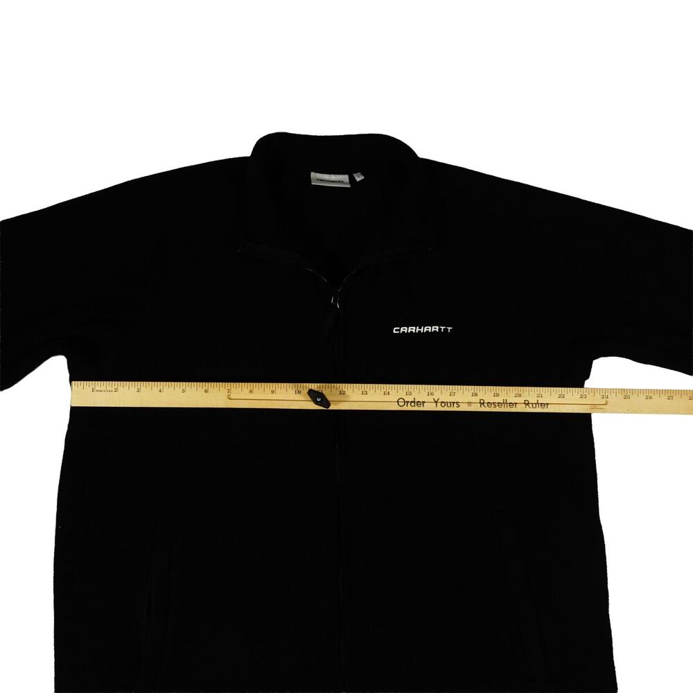 Carhartt Black Fleece Full Zip Jacket Outdoor Hiking Walking Men's Large - Picture 3 of 6